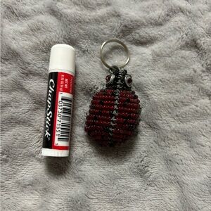 Beaded Ladybug Keychain